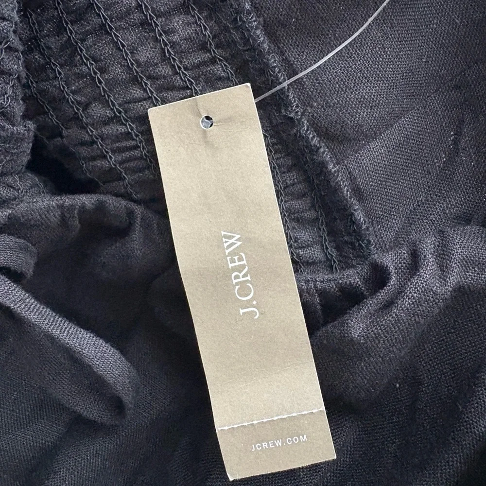 NWT J. Crew Black Linen Dress - Picture 7 of 12